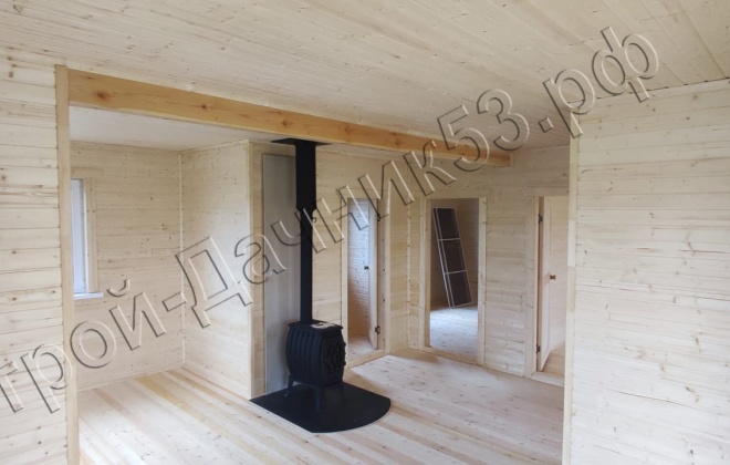 4 Каркасно-щитовой дом Д-34, 9х8м, 72 М², Тверская область, Зубцовский район, деревня Шевцово. (2)